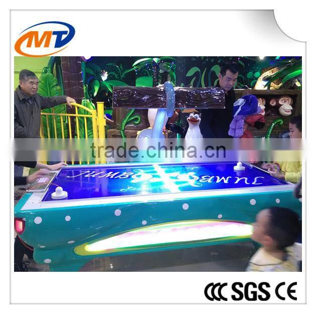 Elephant CE Approved coin operated air hockey table game machine with LED lights for amusement park