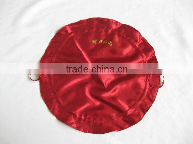 promotional satin mooncake pull up drawstring pouch bag