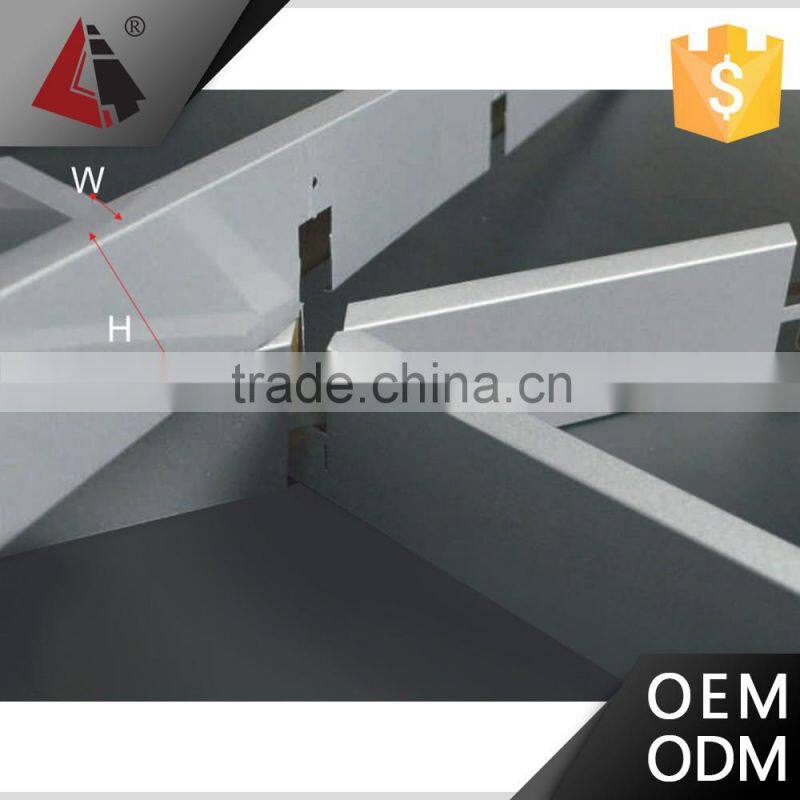 Factory sale windproof aluminum grid ceiling aluminum ceiling tiles