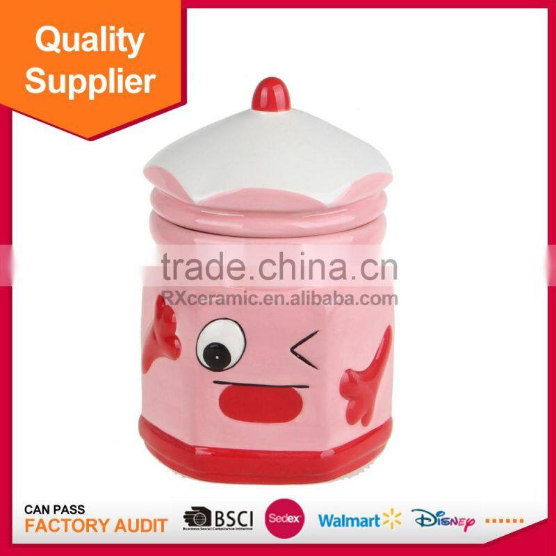 ceramic material stocked feature pencil honey candy jar
