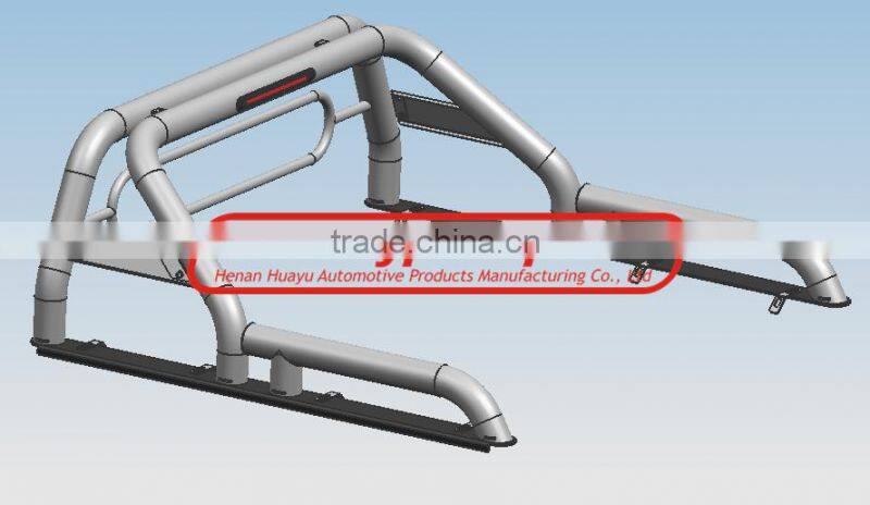 High quality 3" American Style Stainless Steel Roll Bar with side handrails for D-max2007-2012