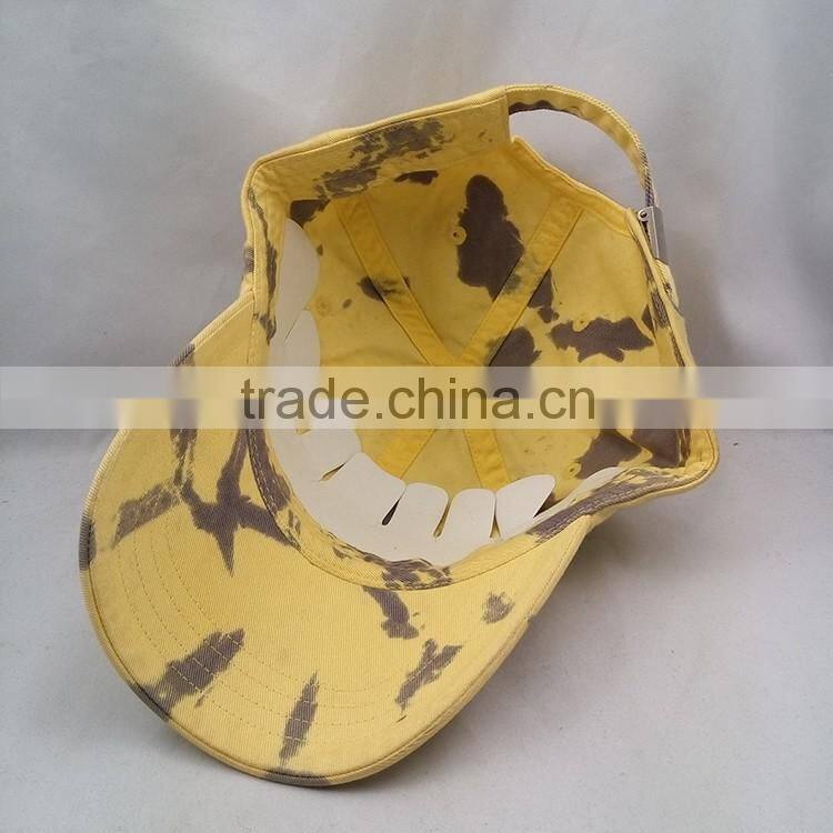 Wholesale custom yellow baseball caps unisex blank scrawl baseball caps