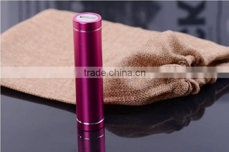2016 factory price cylinder shape power bank,portable power bank with LED light