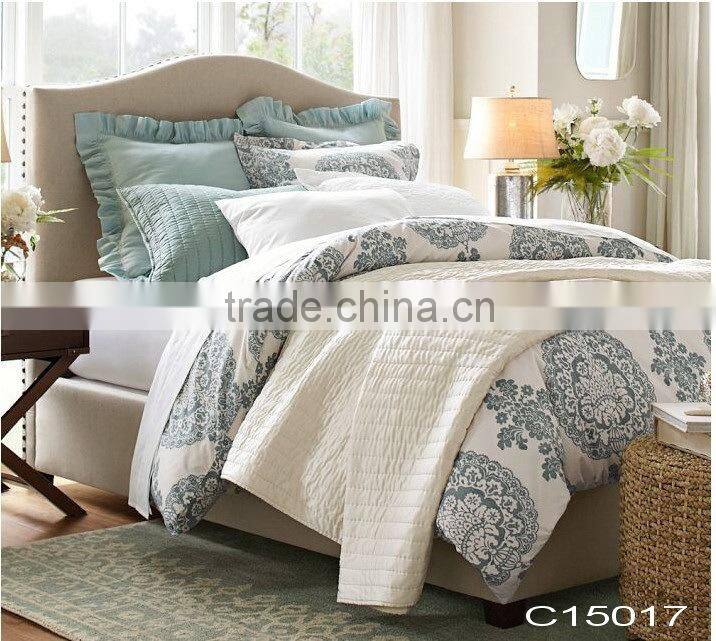 Hot Twill cotton pigment bedding set 2015 bed sheet set