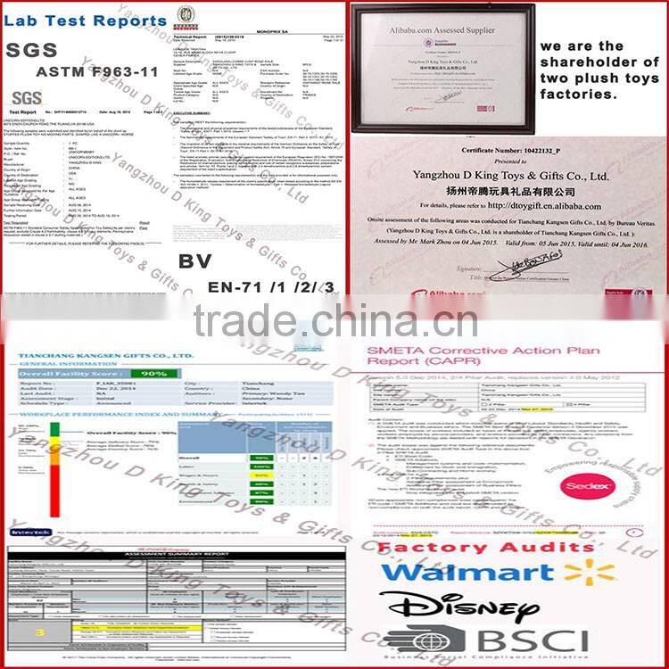 lovely bear baby plush toys handbell manufacture