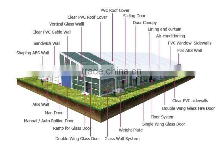Aluminum frame / pvc fabrics 16 x 22m marquee party tent for sale