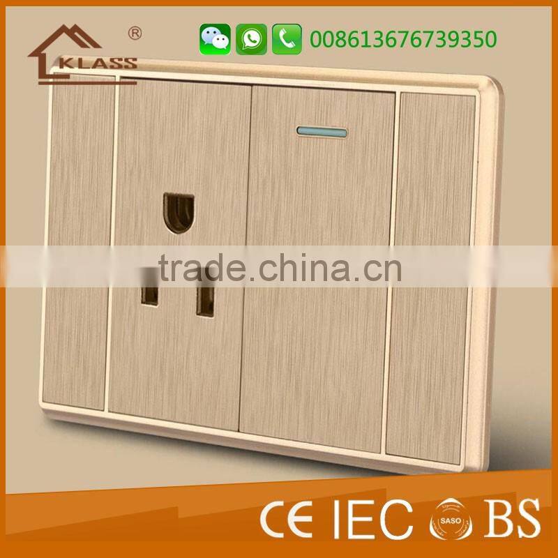 Hot sale stainless steel 1gang 2 way wall switch for home