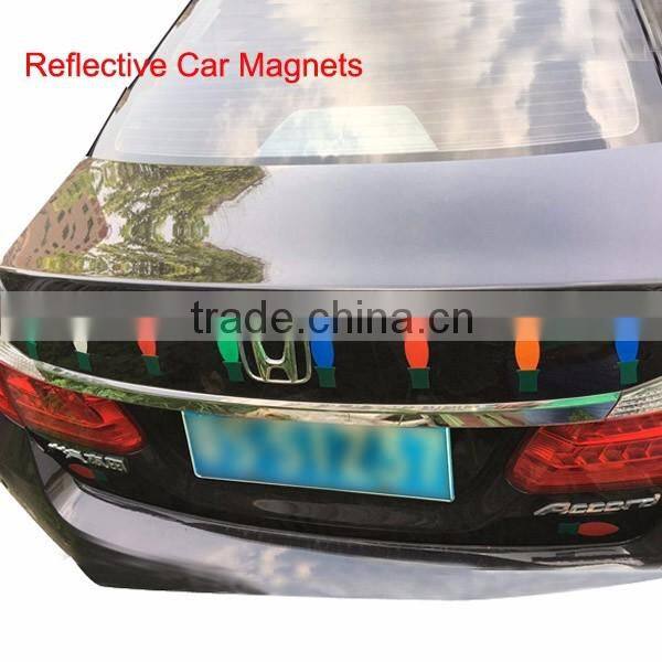 Christmas Bulbs Reflective Holiday Car Magnets