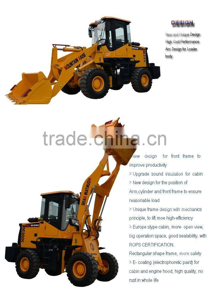 hydraulic truck mini scoop loader with screening bucket