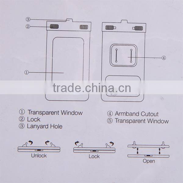 Universal Waterproof Case Bag for iPhone 4S 5 5S 6 6S 6 Plus for HTC One for Samsung S6 S5 S4