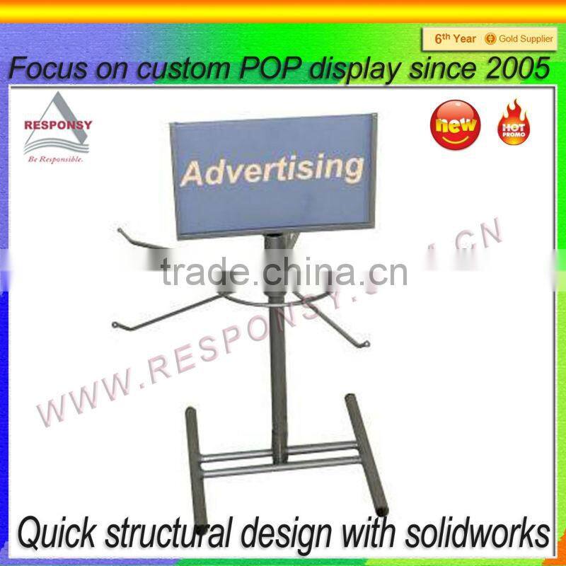 Revolving pop/pos metal bespoke desktop cellphone accessories display stand display rack for promotion
