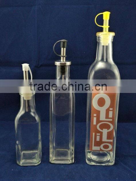 500ml empty glass bottle for cooking oil in kitchen
