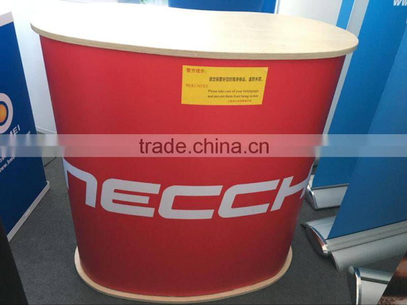 New 2016 hotsales promotion table, wooden reception table for exhibition