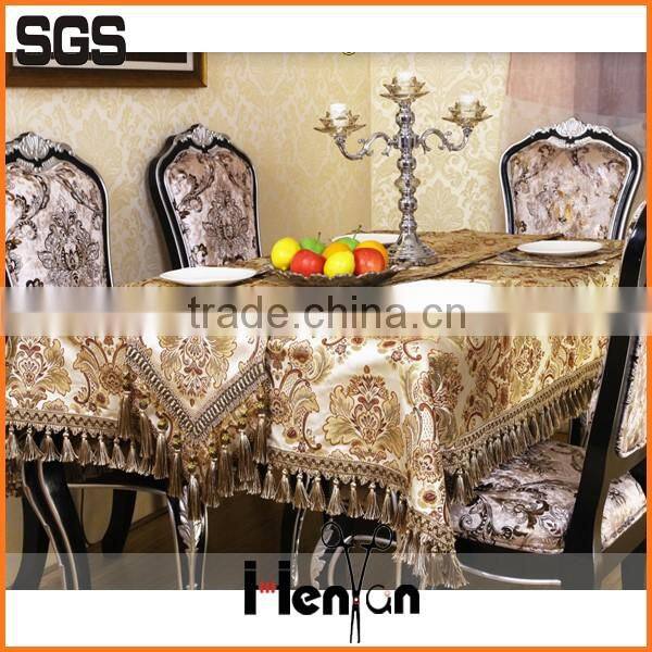 wholesale custom sequin jacquard damask table runner