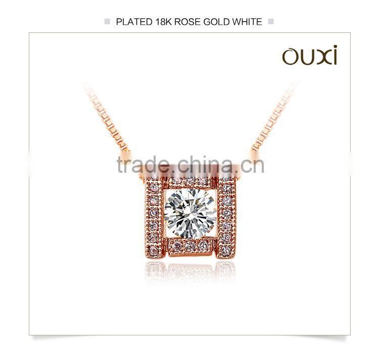 OUXI New Arrival Indian Jewelry Necklace made with AAA Zircon 11051-1