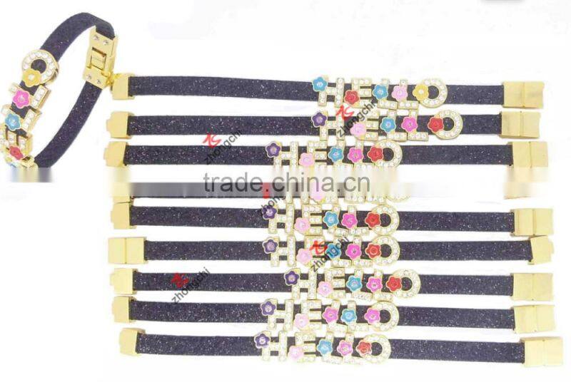 Fashion Alloy Lockets/Glass Beads Snake Bracelet Gifts (PDE60229)