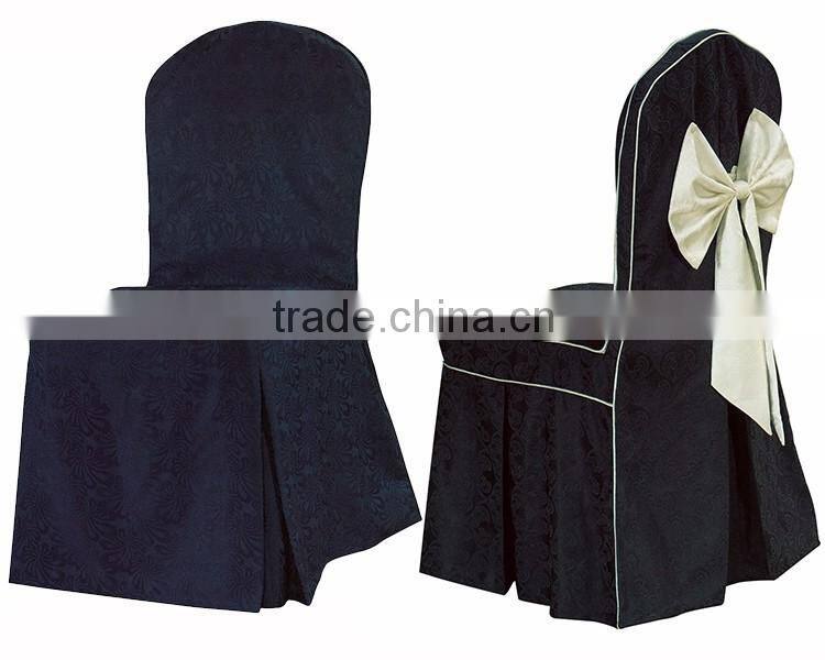 Wholesale Wedding Ruffled Cotton Spandex Polyester Banquet Chair Cover