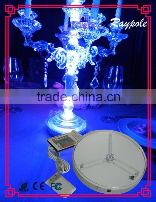 8 inch tall wedding centerpiece vase light base/RGB led centerpiece light for wedding party decoration