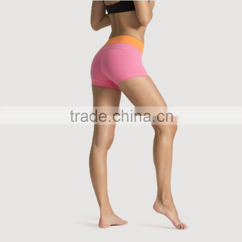 Nylon And Spandex Fitness Yoga Wear Ladies Sexy Gym Sports Shorts