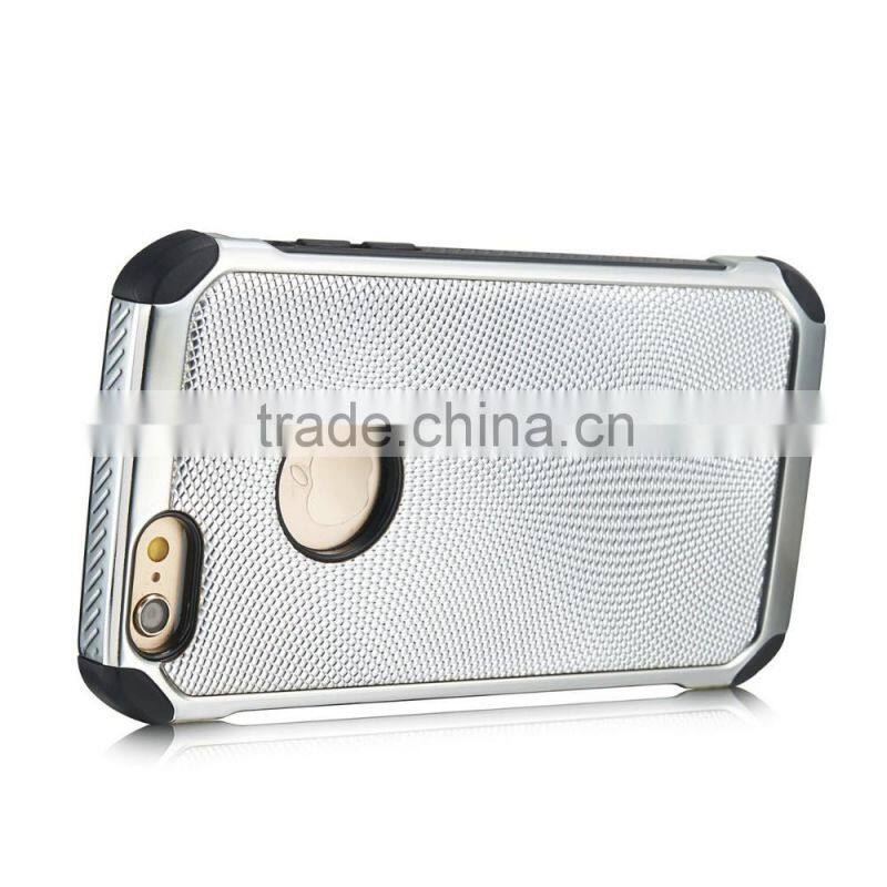 Electroplating Metal Cover Hybird TPU+PC Hard Case Shockproof Armor Back Case for iPhone 6 6s 6s Plus Samsung s7 s7edge