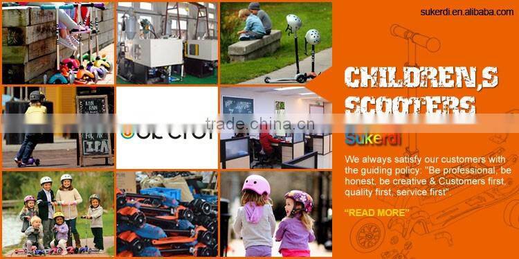 3+ years old kids toy PVC flahsing three wheel child kick trike scooter