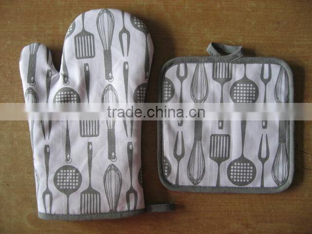 kitchen textile pigment printing pot holder set wholesale alibaba China Supplier