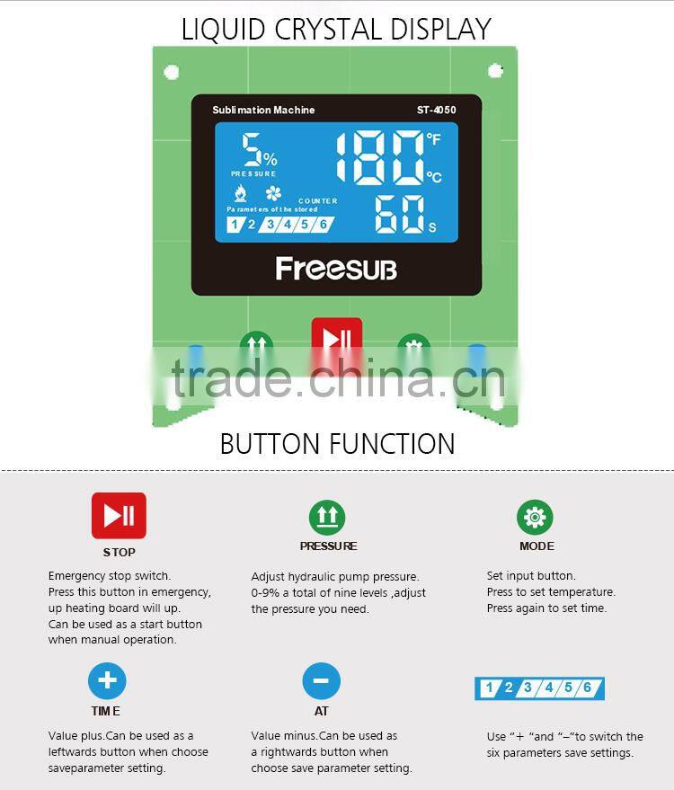 2015 Sunmeta Automatic open digital screen flatbed T-shirt heat press machine