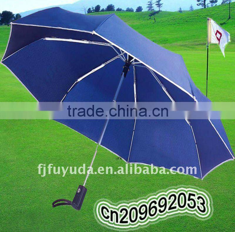 black auto 2 folding advertising golf umbrella