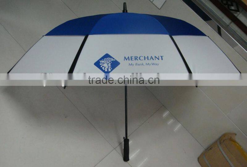 Double canopy golf umbrella, two layer umbrella,windproof umbrella