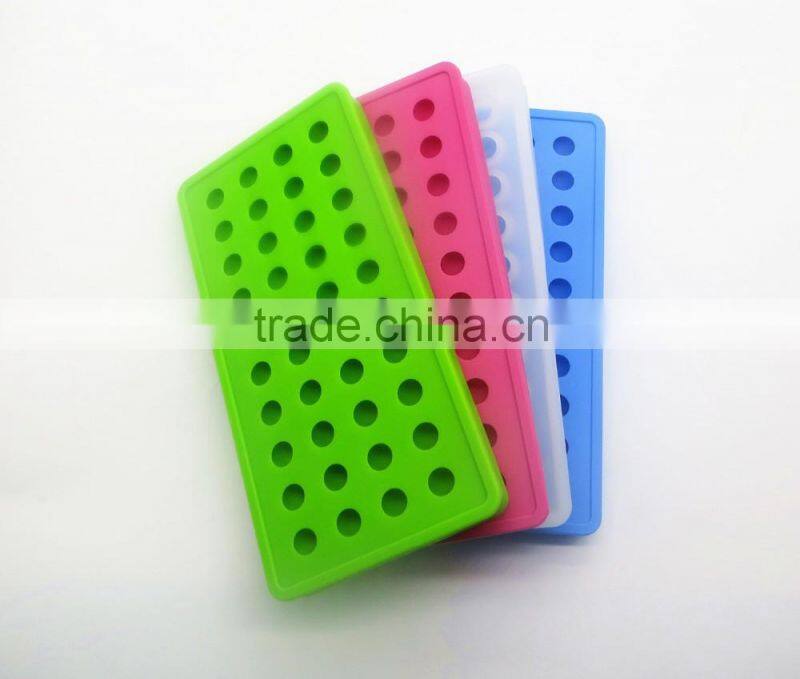 2016 New BPA free FDA food grade 40 cavity 12mm round sphere silicone chocolate mould ball