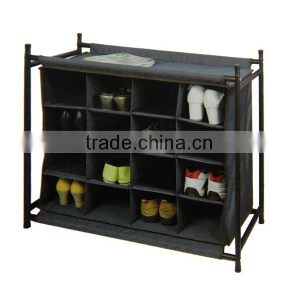 16-Pairs Free Standing High Quality Non wowen Shoe Rack Display Organizer