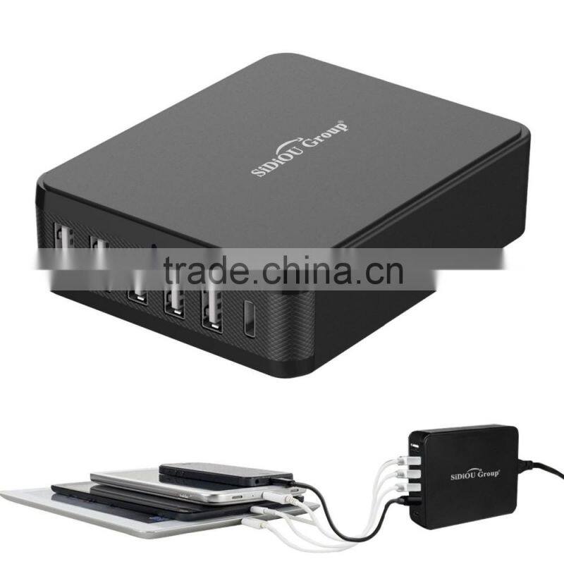 Sidiou Group PowerPort 6 35W 6-port USB charger with 1 type-C charge port Support tablet PC and mobile phone charging