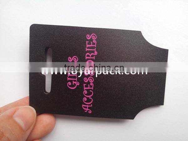 pink logo custom printed jewelry hang tags for earrings necklace bracelet