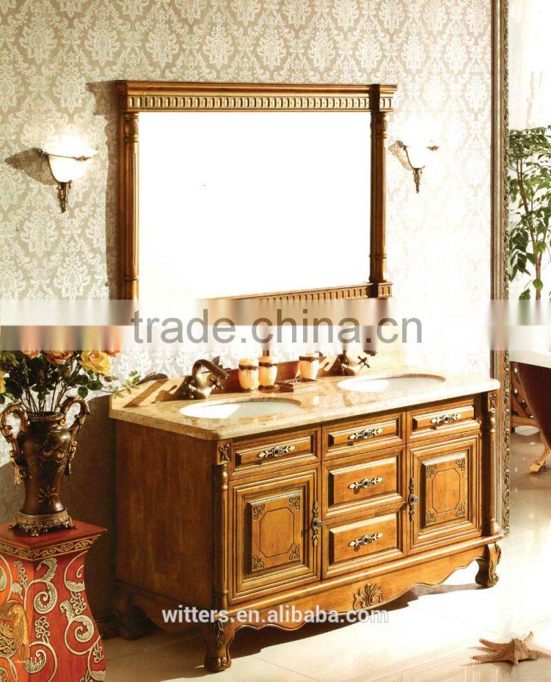 bathroom vanities match ceramic sink,match marble top ,size under 100cm WTS237