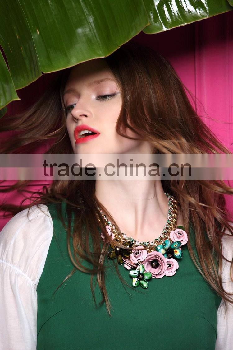 Flower necklace costume jewellry wholesale rajasthani jewellery