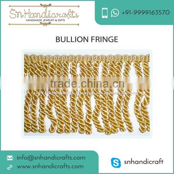High Quality Rayon Bullion Fringe Drapery Curtain Fringe for Sale