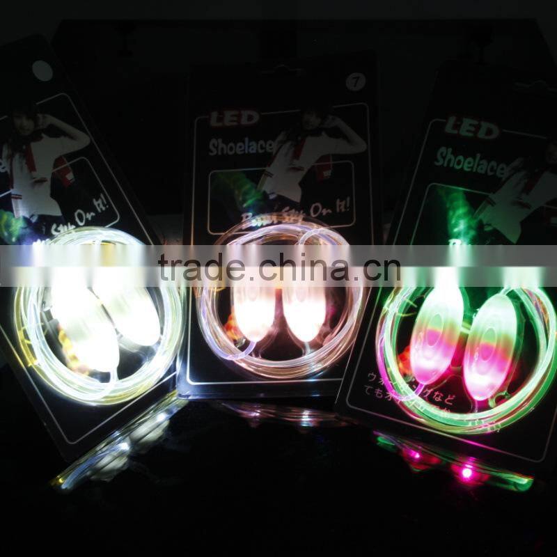 High quality LED Shoelaces with Continuous and 2 Blinking Modes Flash Lighting the Night for Party Hip-hop Dancing