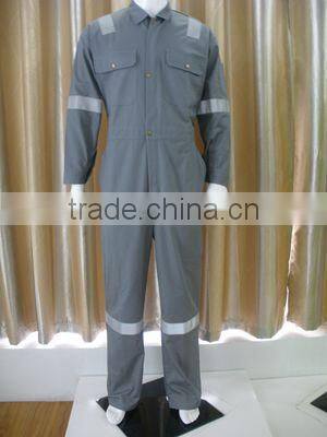 4 Grade Color Fastness to Light 100 Cotton Fire Resistant Offshore Coverall