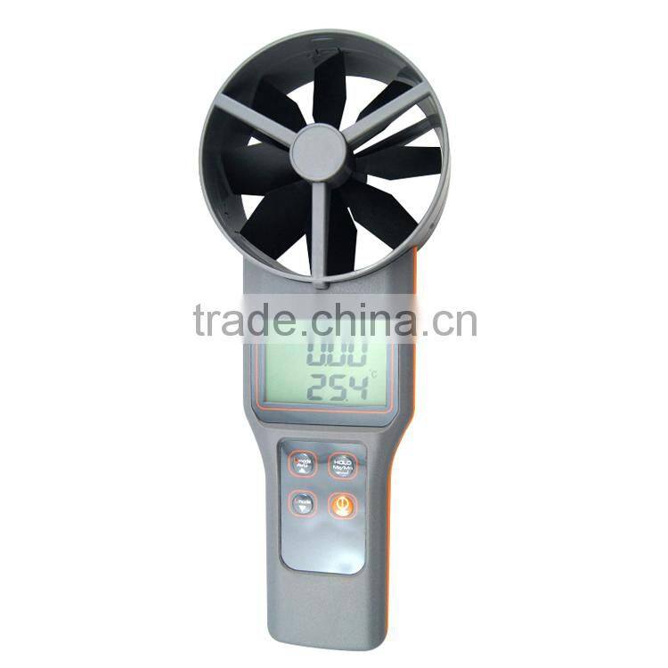 AZ8916 High Precision 10cm Vane Digital Anemometer Wind Speed Measuring Instrument Air Flow Detector with Optional Wind Shield
