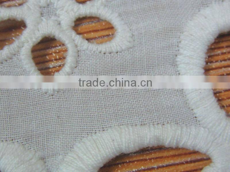 2016 new cotton voile embroidery fabric for women fashion fabric
