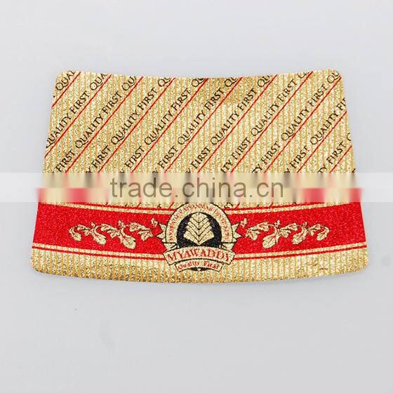 wine bottle labels/colored aluminium foil beer label