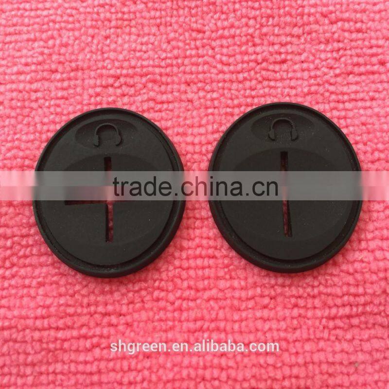 Eco-friendly silicone logo rubber patch with sewing holes for boots