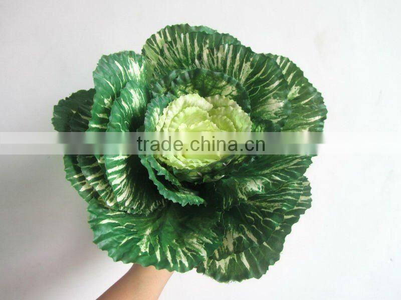 artificial silk kale green/mauve YL569