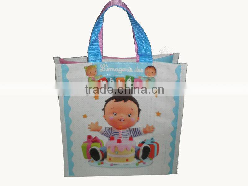 pp woven laminated shopping tote