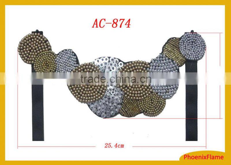 fashion pearls beaded neck trim AC-873