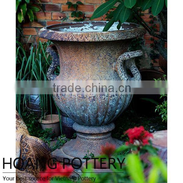 Antique Rustic Flower Pattern Planter