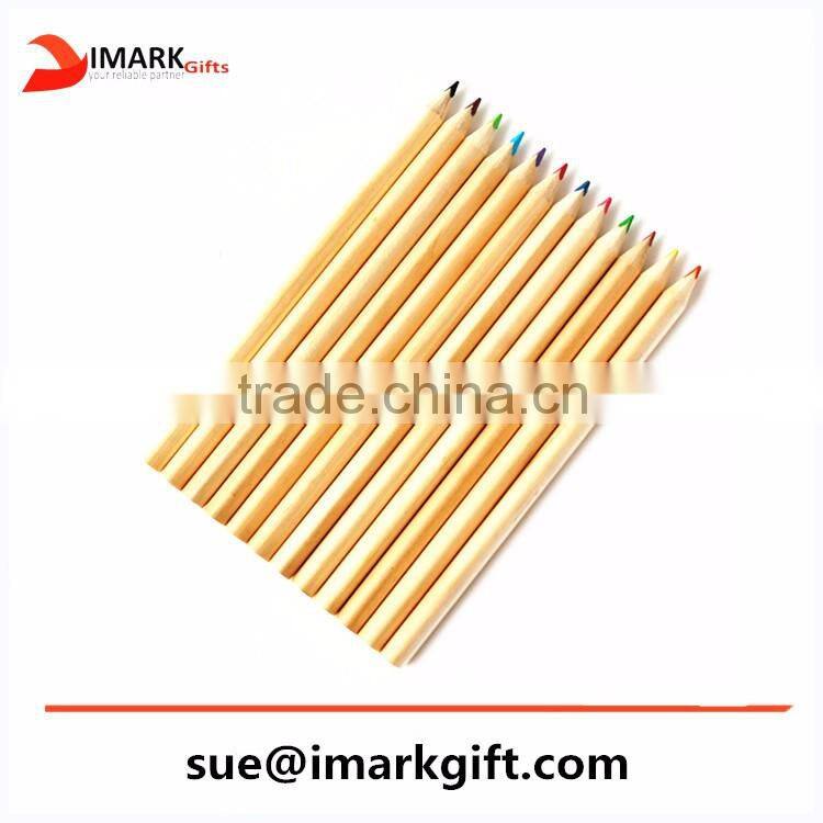 multi-color pencils in natural wooden color custom logo pencil