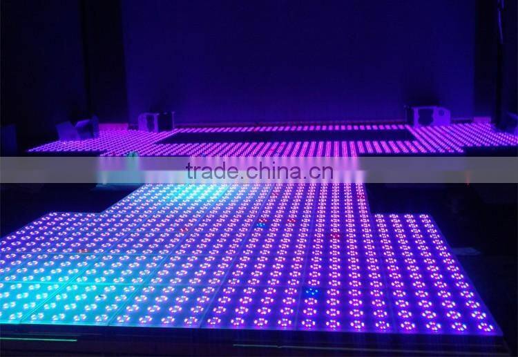 100% Factory Direct Sale 50x50cm 10mm Tempered Glass 192pcs SMD3528 3in1 RGB 4*4 Pixel Interactive LED Dance Floor