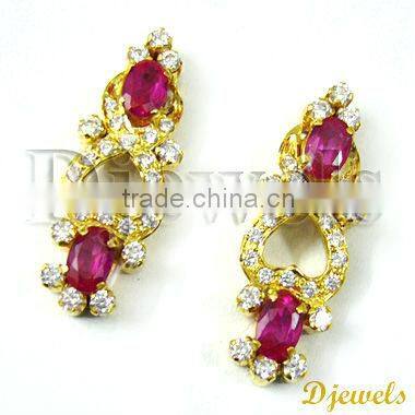 Diamond Gold Earrings, Diamond Earrings, Diamond Jewelry