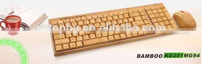 New Arrival Professional Bamboo & Wood Mechanical Keyboard wireless stylem, full set computer accessories